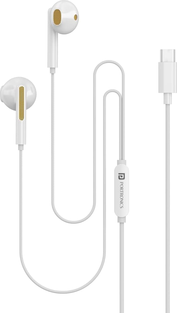 Portronics Conch 120 Type C Wired Earphones Price in India 2024, Full