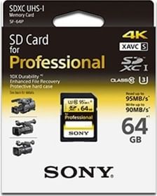 SONY 64GB SDXC UHS-1 Class 10 Memory Card
