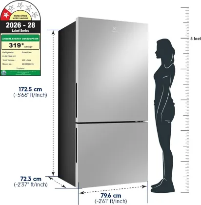 Electrolux UltimateTaste 700 EBE5002C-S 496 L 1 Star Double Door Refrigerator