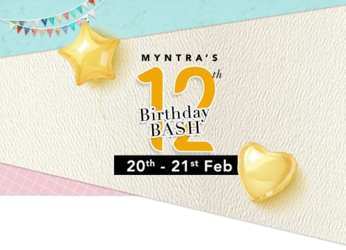 Myntra's 12th Birthday Bash: Upto 80% OFF +10% OFF via ICICI Bank Cards