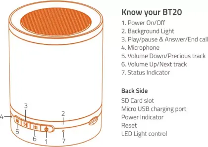 Artis BT20 3 W Portable Bluetooth Speaker