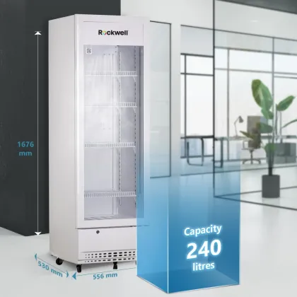 Rockwell RVC320A 320 L Single Glass Door Visi Cooler
