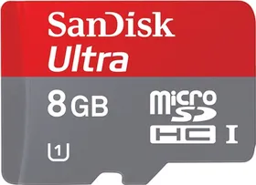 SanDisk Ultra microSDHC UHS-I Card, 8GB, CLASS 10+ SD Adaptor