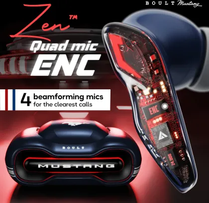 Boult x Mustang Torq True Wireless Earbuds