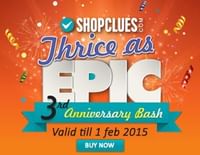 Shopclues 3rd Anniversary Bash: Awesome Threesomes - Rs.33 Store, Rs.333 Store, Rs.3333 Store, Rs.33333 Store