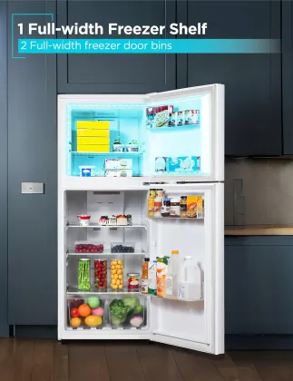 BLACK+DECKER BR1210HW 12.1 Cu Ft Double Door Refrigerator