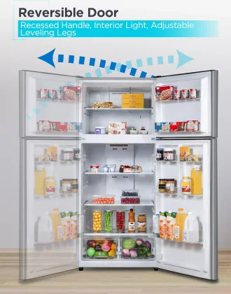 BLACK+DECKER BR1810HS 18.1 Cu Ft Double Door Refrigerator