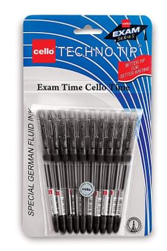 Cello Technotip Ball Pen Set - Pack of 10 (Black)