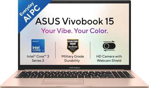 Asus Vivobook 15 2026 X1504MA-BQ424WS AI Laptop (Intel Core 3 304/ 8GB/ 512GB SSD/ Win11)