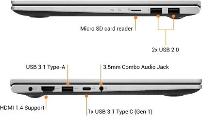 Asus VivoBook Ultra X413JA-EK279TS Laptop (10th Gen Core i5/ 8GB/ 1TB SSD/ Win10 Home)