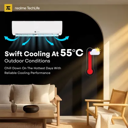 Realme TechLife 105IPG26WRMS 1 Ton 5 Star 2026 Inverter Split AC