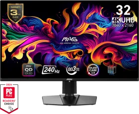 MSI MAG 321UPX QD-OLED 32 inch Ultra HD 4K Gaming Monitor