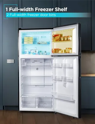 BLACK+DECKER BR1640KB 16.4 Cu Ft Double Door Refrigerator