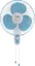 Usha Mist Air Flo 400 mm 3 Blade Wall Fan