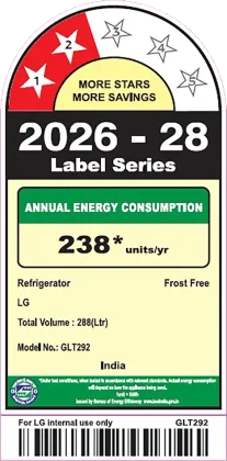 LG GLT2926PDES 288 L 2 Star Double Door Refrigerator