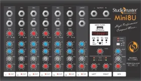 Studiomaster Mini 8U 7- Channel Analog Sound Mixer