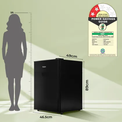 Haier HRD-1252KSA 100 L 2 Star Single Door Mini Refrigerator