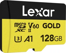 Lexar Professional Gold 128GB Micro SDXC UHS-II Memory Card