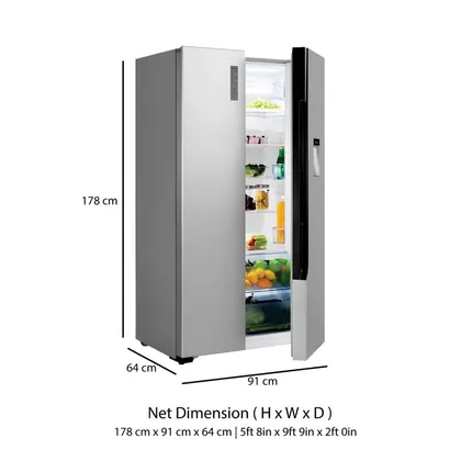 BPL BRS564H 564L Side-by-Side Refrigerator