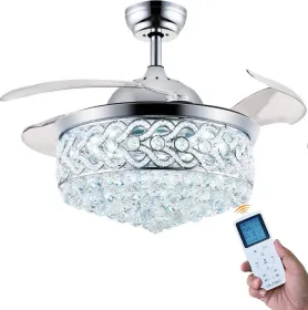 Oltao Tiara Silver 1070 mm 4 Blade Fandelier Fan