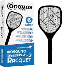 Odomos Attack Anti - Mosquito Rechargeable Racquet with 500mAH Battery