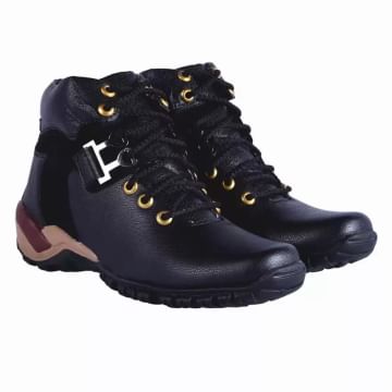 DLS black casual party wear boots shoes for men's Boots For Men