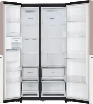 LG GL-B257EPT3 650 L 3 Star Side By Side Refrigerator