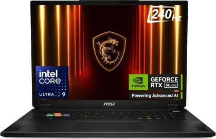 MSI Stealth 18 HX AI A2XWHG-043IN Gaming Laptop (Intel Series Ultra 9 275HX/ 32GB/ 2TB SSD/ Win11 Home/ 12GB RTX 5070 Ti Graph)
