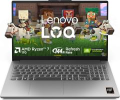 Lenovo LOQ Essential 83S000FPIN Gaming Laptop (AMD Ryzen 7 170/ 16GB/ 512GB SSD/ Win11/ 4GB RTX 3050A Graph)