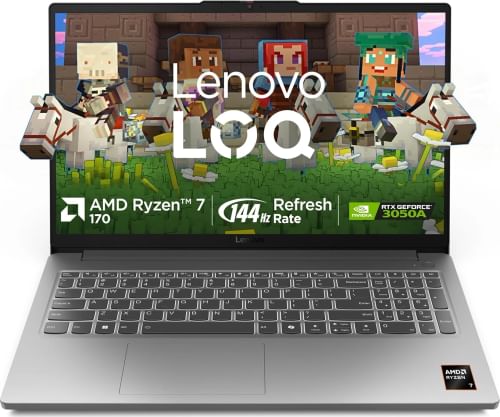 Lenovo LOQ Essential 83S000FPIN Gaming Laptop (AMD Ryzen 7 170/ 16GB/ 512GB SSD/ Win11/ 4GB RTX 3050A Graph)
