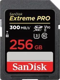 SanDisk Extreme Pro 256GB SDXC UHS-II Memory Card (300MB/s)