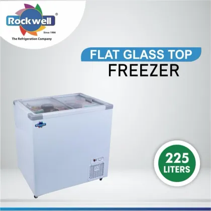 Rockwell SFR250GT 225 L Flat Glass Top Deep Freezer