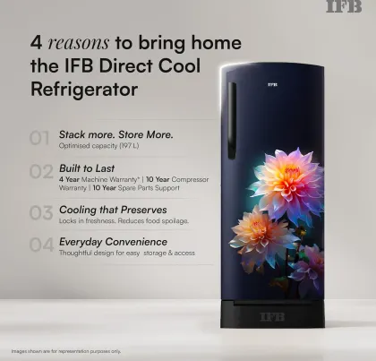 IFB IFBDC-223EYBNED 197 L 5 Star Single Door Refrigerator