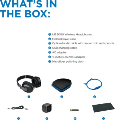 Logitech UE 9000 Wireless Headphones