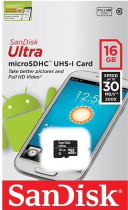 SanDisk 16GB MicroSD Memory Card (Class 10 Ultra)