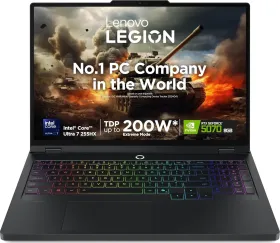 Lenovo Legion Pro 5 2025 83F3009BIN AI Gaming Laptop (Intel Core Ultra 7 255HX/ 32GB/ 1TB SSD/ Win11/ RTX 5070 8GB Graph)