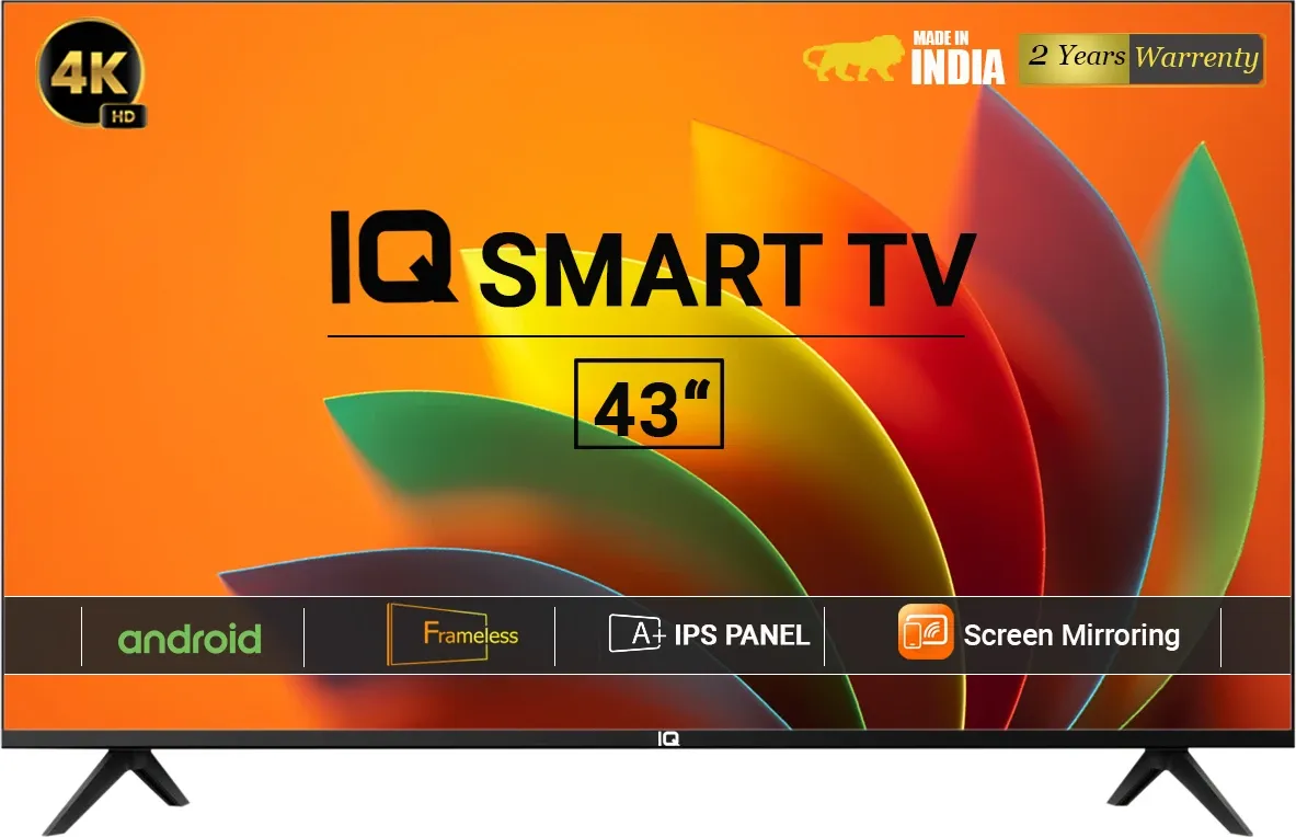 IQ IQFL43ST 43 inch Ultra HD 4K Smart LED TV - Price in India (Jun 2026 ...