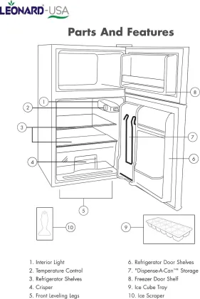 LEONARD LE-USA-DDREF 120 L Double Door Mini Refrigerator