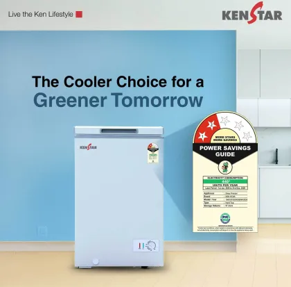 Kenstar 100VCF3SDKS26W 101 L Single Door Deep Freezer