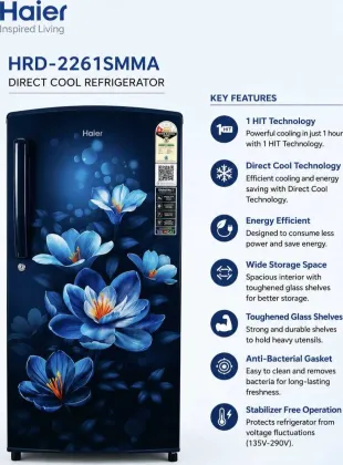 Haier HRD-2261SMMA-N 205 L 1 Star Single Door Refrigerator