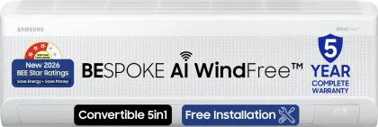 Samsung Bespoke WindFree AR60H18D1LW 1.5 Ton 3 Star 2026 Inverter Split AC