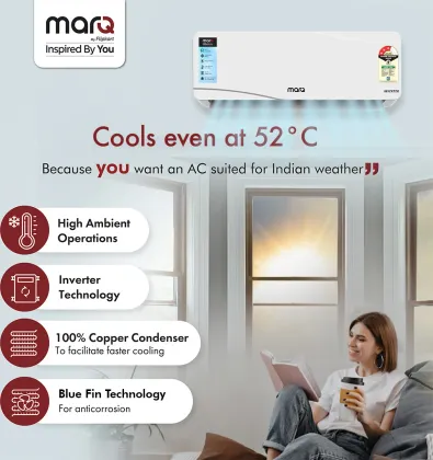 MarQ by Flipakart 073IPG24WQV2 0.7 Ton 3 Star 2025 Inverter Split AC