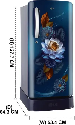 LG GLD1956ZABW 185 L 5 Star Single Door Refrigerator