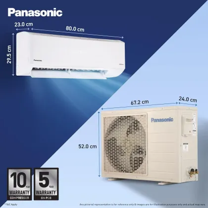 Panasonic CS/CU-SU12BKY3T 1 Ton 3 Star 2026 Inverter Split AC