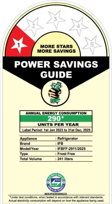 IFB IFBFF-2911FBS 241 L 1 Star Double Door Refrigerator