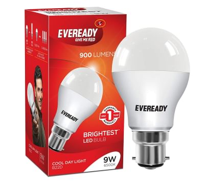 Eveready Base B22 9-Watt LED Bulb (Cool Day White Light)