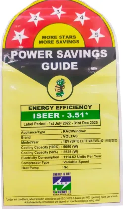 Voltas 185V Vertis Elite Marvel 1.5 Ton 5 Star 2025 Inverter Window AC