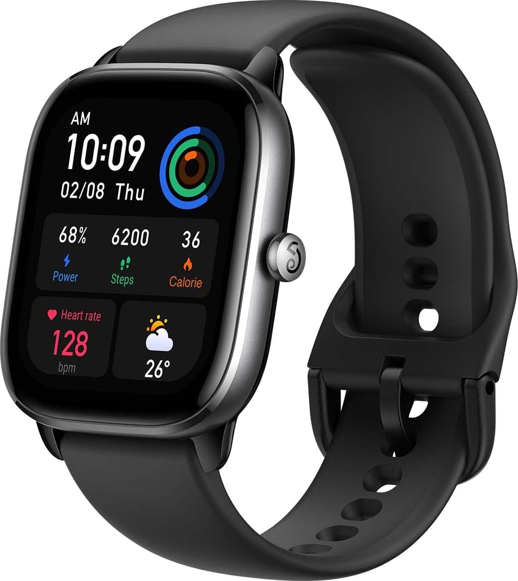 Amazfit Active Smart Watch with AI Fitness Exercise Coach, GPS, Bluetooth  Calling & Music, 14 Day Battery, 1.75 AMOLED Display & Alexa Built-in