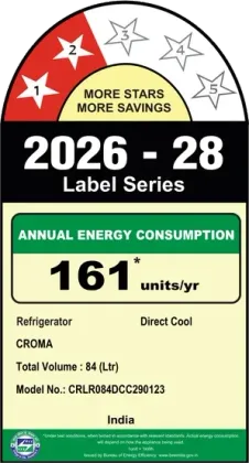 Croma CRLR084DCC290123 84 L 2 Star Single Door Mini Refrigerator