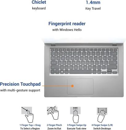 Asus Vivobook ‎X415EA-EB572TS Laptop (11th Gen Core i5/ 8GB/ 1TB 256GB SSD/ Win10)